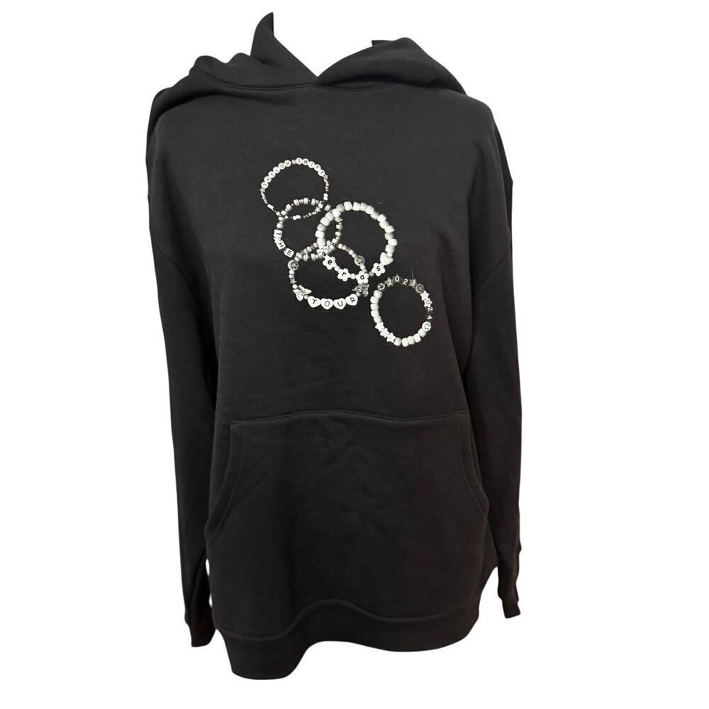 Official Taylor Swift The Eras Tour Friendship Bracelet Hoodie M Black